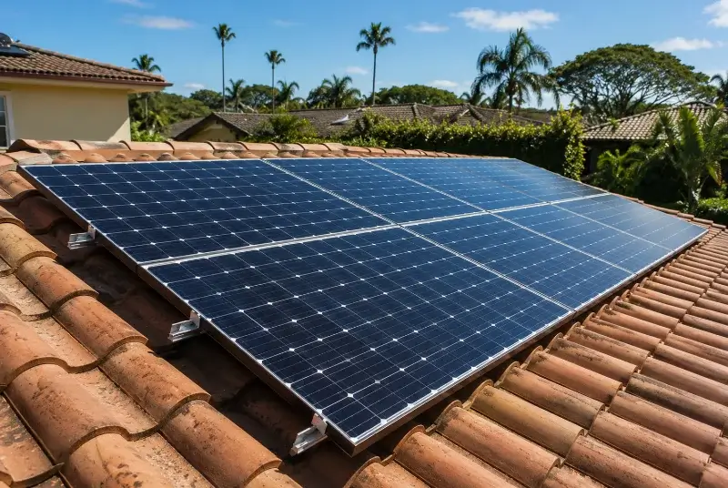 Installation de panneaux solaires à la Garnache
